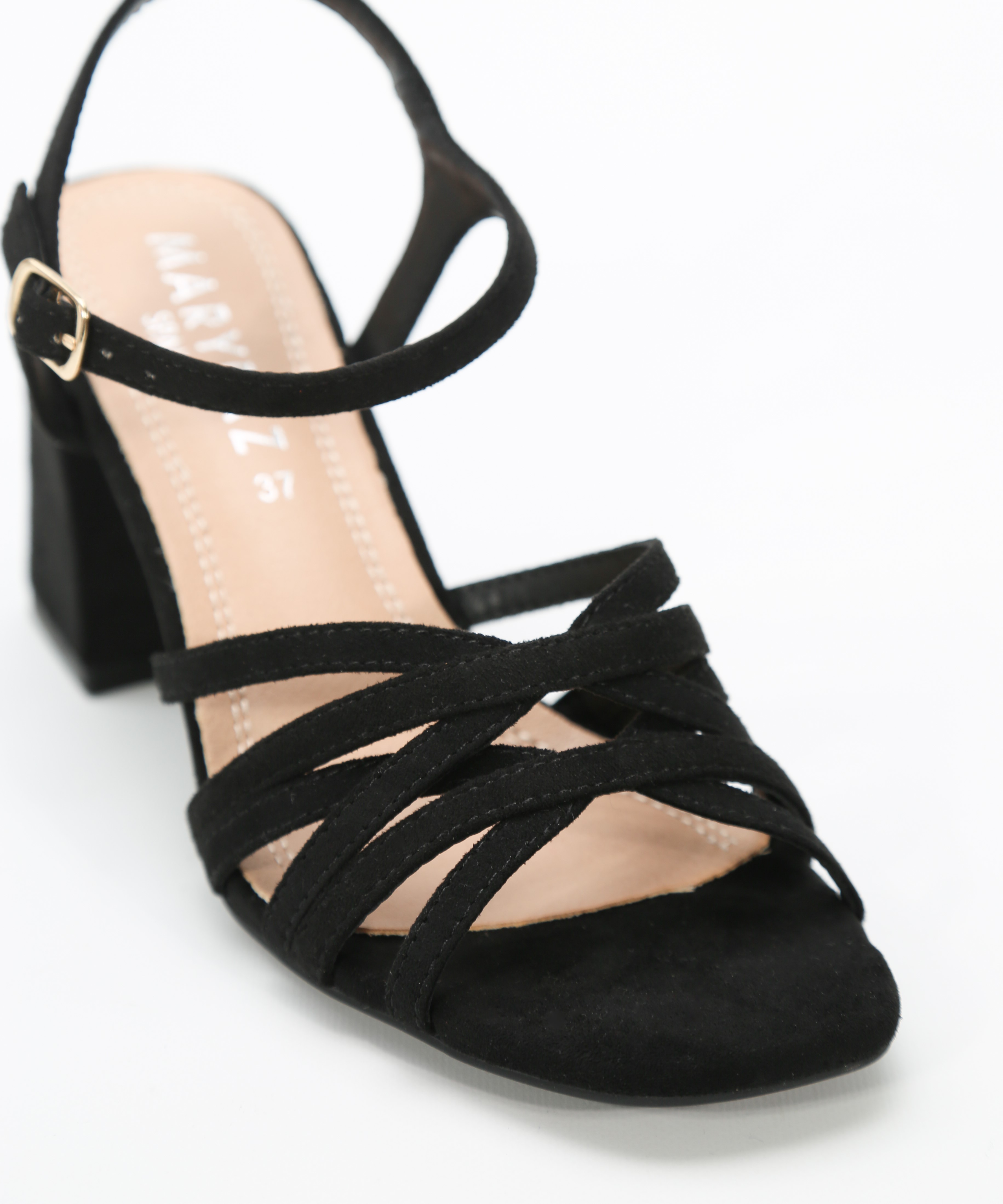 Sandalias tacón tiras enrejadas image number null